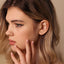 Tiny Teardrop White Stone Threadless Flat Back Earring, 20,18,16ga, 5-10mm Unisex, Surgical Steel SHEMISLI SS594
