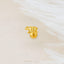Tiny Cub Bear Threadless Flat Back Earring, 20,18,16ga, 5-10mm Unisex, Surgical Steel SHEMISLI SS1025