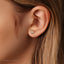 Tiny 3 Leaf Opal Threadless Flat Back Earring, 20,18,16ga, 5-10mm, Unisex, Surgical Steel, SHEMISLI SS584