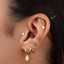 Tiny Triple Star Threadless Flat Back Earring, 20,18,16ga, 5-10mm Unisex, Surgical Steel SHEMISLI SS854