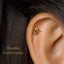 Tiny Octopus Threadless Flat Back Earring, 20,18,16ga, 5-10mm Unisex, Surgical Steel SHEMISLI SS576