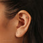 Tiny Leaf Threadless Flat Back Earring, 20,18,16ga, 5-10mm Unisex, Surgical Steel SHEMISLI SS915