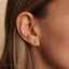 Tiny 3D Diamond Shape Threadless Flat Back Earring, 20,18,16ga, 5-10mm Unisex, Surgical Steel SHEMISLI SS897