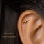 Dainty Stegosaurus Dinosaur Threadless Flat Back Earring, 20,18,16ga, 5-10mm Unisex, Surgical Steel SHEMISLI SS575