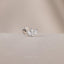 Tiny 3 Leaf White Stone Threadless Flat Back Earring, 20,18,16ga, 5-10mm, Unisex, Surgical Steel, SHEMISLI SS549