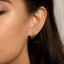 Stagged 3 Layered C Shape Hoop Style Stud Earring, Unisex, Gold, Silver - SS717 LR