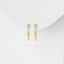 Clover CZ Dangle Stud, Flower Earring, Unisex, Gold, Silver SHEMISLI SS149
