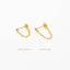 Simple Chain Dangle Earring, Unisex, Gold, Silver SHEMISLI SS197, SS198