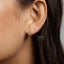 Croissant Hoop Stud, Earring, Unisex, Gold, Silver SHEMISLI SS051