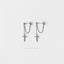 Cross Dangle Chain Stud Earring, Unisex, Gold, Silver SHEMISLI SS150