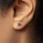Tiny Sapphire Stone Flower Stud, Unisex, Gold, Silver SHEMISLI - SS244, SS246, SS324