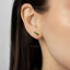 Emerald Zigzag Earring, Unisex, Gold, Silver SHEMISLI - SS256 LR