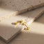 Tiny Cube Studs Earring, Unisex, Gold, Silver, With Screw Cube End Back SHEMISLI - SS661