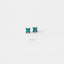 Tiny Turquoise Clover Flower Stud, Unisex, Gold, Silver SHEMISLI SS080
