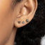 Tiny Black Stone Flower Stud, Unisex, Gold, Silver SHEMISLI - SS245, SS247, SS325