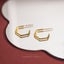 Hexagon Hoop, Huggies, Unisex, Gold, Silver SHEMISLI - SS123