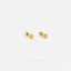 Tiny Cube Studs Earring, Unisex, Gold, Silver, With Screw Cube End Back SHEMISLI - SS661