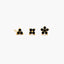Tiny Black Stone Flower Stud, Unisex, Gold, Silver SHEMISLI - SS245, SS247, SS325