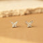 Tiny CZ Butterfly Stud Earring, Unisex, Gold, Silver SHEMISLI - SS043