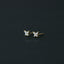 Tiny CZ Butterfly Stud Earring, Unisex, Gold, Silver SHEMISLI - SS043
