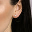 CZ Baguette Stud Earring, White Emerald Turquoise Sapphire Black Opal, Unisex, Gold, Silver SHEMISLI SS217 SS218 SS284 SS285 SS286 SS287