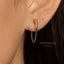 Bar With Chain Stud Earring, Unisex, Gold, Silver SHEMISLI SS363