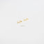L Shape Small CZ Bar Stud, Hook Hoop Earring, Unisex, Gold, Silver SHEMISLI SS076