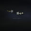 Three Stars CZ Stud Earring, Unisex, Gold, Silver - SS070 LR
