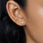 Three Stars CZ Stud Earring, Unisex, Gold, Silver - SS070 LR