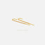 Long Stone Climber Earring for Earlobe Piercing, Fake Helix Piercing, Unisex, Gold, Silver SHEMISLI - SS228 NOBKG