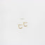 L Shape Small Bar Stud, Hook Hoop Earring, Unisex, Gold, Silver - SS052