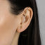 Long Stone Climber Earring for Earlobe Piercing, Fake Helix Piercing, Unisex, Gold, Silver SHEMISLI - SS228 NOBKG