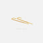 Long Stone Climber Earring for Earlobe Piercing, Fake Helix Piercing, Unisex, Gold, Silver SHEMISLI - SS228 NOBKG
