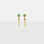 Emerald Flower CZ Dangle Stud, Flower Earring, Unisex, Gold, Silver SHEMISLI SS229