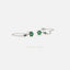 Emerald Flower CZ Dangle Stud, Flower Earring, Unisex, Gold, Silver SHEMISLI SS229