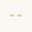 Tiny Triple White Stones Climber Stud Earring, Unisex, Gold, Silver SHEMISLI SS125 Butterfly End, SS489 Screw Ball End (Type A) LR