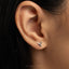 Tiny Hummingbird Stud Earring, Unisex, Gold, Silver SS709 Butterfly End, SS710 Screw Ball End (Type A) LR