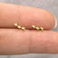3 Star Earring, Unisex, Gold, Silver SHEMISLI - SS254 Butterfly End, SS759 Screw Ball End (Type A)