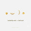 Moon CZ Stud, Unisex, Gold, Silver SHEMISLI SS653 Butterfly End, SS654 Screw Ball End (Type A)