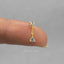 CZ Dangle Earring, White Stone, Unisex, Gold, Silver SHEMISLI - SS209 Butterfly End, SS747 Screw Ball End (Type A)