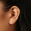 Tiny Tooth Stud Earring, Unisex, Gold, Silver SHEMISLI SS875 Butterfly End, SS876 Screw Ball End (Type A)