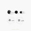 Small Round Black Enamel Stud, Unisex, Sterling Silver SS103, SS104, SS105 Butterfly End, SS797, SS798, SS799 Screw Ball End (Type A)