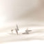 Small Lightning CZ Stud Earring, Unisex, Gold, Silver SHEMISLI - SS115 Butterfly End, SS828 Screw Ball End (Type A)