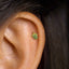 Tiny Green Sea Turtle Stud Earring, Unisex, Gold, Silver SS813 Butterfly End, SS814 Screw Ball End (Type A) LR