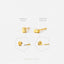 Tiny Bar Stud Earring, Cuboid Rectangle Shape Stud, Unisex, Gold, Silver SHEMISLI - SS010 Butterfly End, SS752 Screw Ball End (Type A)