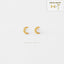 Tiny Moon Stud Earring, Celestial Earring, Mini Stud, Unisex, Gold, Silver SHEMISLI SS134 Butterfly End, SS859 Screw Ball End (Type A)