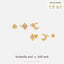 Moon and Star Earring, Mismatched Celestial Studs, Unisex, Gold, Silver SS035+SS036 Butterfly End, SS351+SS352 Screw Ball End (Type A)