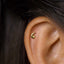 Dainty Moon and Star Studs Earring, Unisex, Gold, Silver SHEMISLI SS637 Butterfly End, SS638 Screw Ball End (Type A) LR