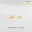 Dainty Sausage Dog Studs Earring, Unisex, Gold, Silver SHEMISLI SS885 Butterfly End, SS886 Screw Ball End (Type A) LR