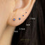 Sapphire CZ Stone Stud, Unisex, Gold, Silver - SS269, SS270, SS271, SS272 Butterfly End, SS738, SS739, SS740, SS741 Screw Ball End (Type A)